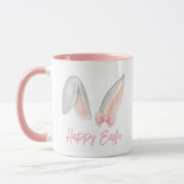 Watercolor Easter Rabbit Ears with Pink Bow Spring Tasse (Links)