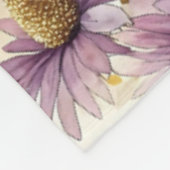 Watercolor Echinacea Purple & Gold Fleecedecke (Ecke)
