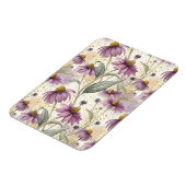 Watercolor Echinacea Purple & Gold Magnet (Linke Seite)