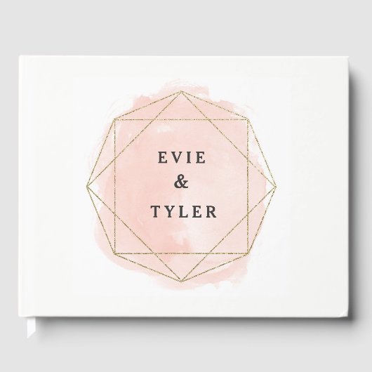 Watercolor Edelstein Hochzeitsgast-Buch Imitate Gl Gästebuch (Vorderseite)