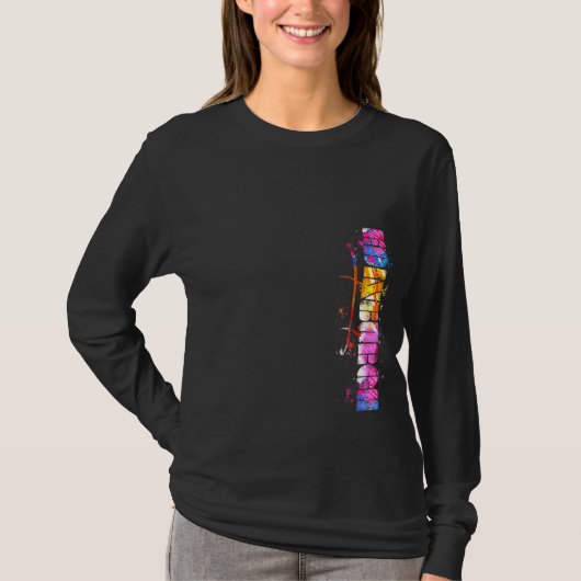Watercolor Edinburgh Edinburgh Lettern T-Shirt (Vorderseite)