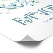 Watercolor Editable Under the Sea Sign Poster (Ecke)