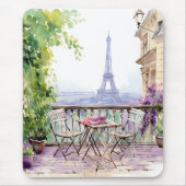Watercolor Eifel Tower Paris Mousepad (Vorne)