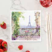 Watercolor Eifel Tower Paris Serviette (Beispiel)