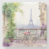 Watercolor Eifel Tower Paris Steinuntersetzer (Vorderseite)