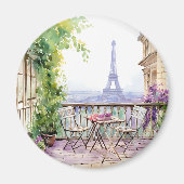 Watercolor Eiffel Tower Paris Magnet (Vorne)