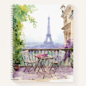 Watercolor Eiffel Tower Paris Notizblock (Vorderseite)