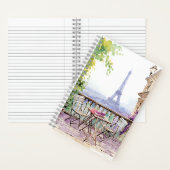 Watercolor Eiffel Tower Paris Notizblock (Innen)