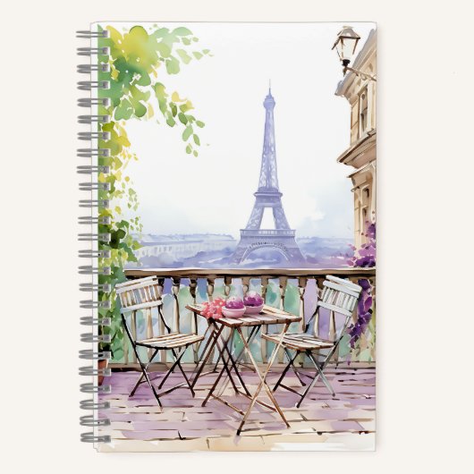 Watercolor Eiffel Tower Paris Notizblock (Vorderseite)