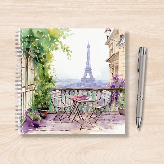 Watercolor Eiffel Tower Paris Notizblock