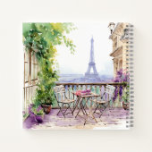 Watercolor Eiffel Tower Paris Notizblock (Rückseite)