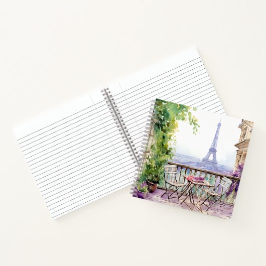 Watercolor Eiffel Tower Paris Notizblock (Innenseite)