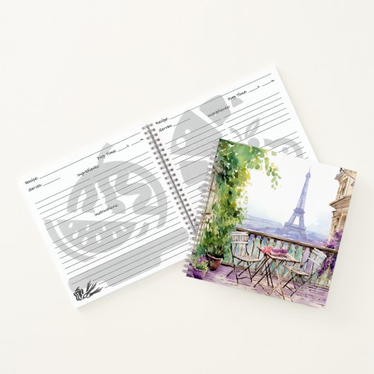 Watercolor Eiffel Tower Paris Notizblock (Innenseite)