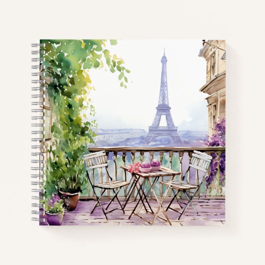 Watercolor Eiffel Tower Paris Notizblock (Vorderseite)