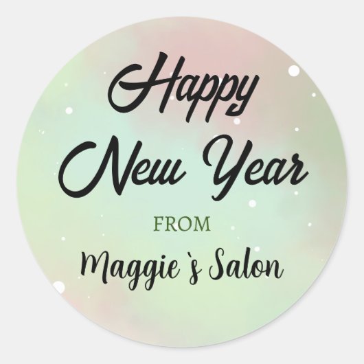 Watercolor - Eigene Markenbezeichnung für Wasserfa Runder Aufkleber (Vorderseite)