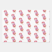 Watercolor-Eisverpackungspapier Geschenkpapier Set (Vorderseite)