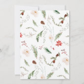 Watercolor Elegant Christmas Dinner Party Einladung (Rückseite)