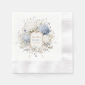 Watercolor elegant Royal Botanique hydrangea flowe Serviette (Vorderseite)