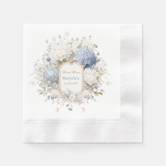 Watercolor elegant Royal Botanique hydrangea flowe Serviette (Vorderseite)