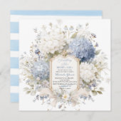 Watercolor Elegant  Something Blue Brautparty Einladung (Vorne/Hinten)