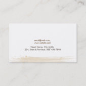 Watercolor-elegante einfache Spritzer-Creme Visitenkarte (Rückseite)