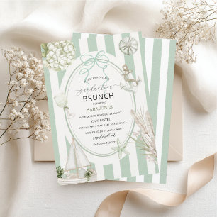 Watercolor Elegante Wildblumen AbschlussEinladung Einladung