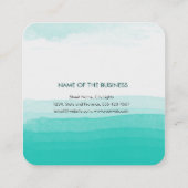 Watercolor-eleganter Glitzer-subtiler SeeConfetti Quadratische Visitenkarte (Rückseite)