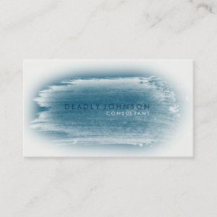 Watercolor-elegantes einfaches Spritzer-Blau Visitenkarte