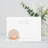 Watercolor Elephant Boho Safari Dankeskarte (Stehend Vorderseite)