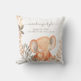 Watercolor Elephant Boho Safari Kissen