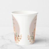 Watercolor Elephant Boho Safari Pappbecher (Rechts)