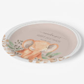 Watercolor Elephant Boho Safari Pappteller (Schrägansicht)