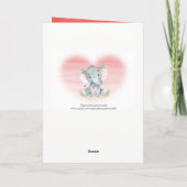 Watercolor Elephant Girl Danke (Rückseite)