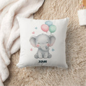 Watercolor Elephant Pillow Kissen (Decke)