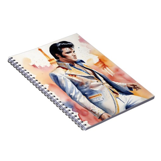 Watercolor Elvis Presley Notizblock (Rechte Seite)
