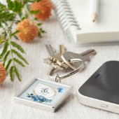 Watercolor Emerly Floral Wedding Schlüsselanhänger (Seite)