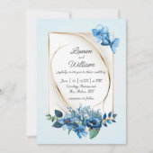 Watercolor Emery Floral Wedding Einladung (Vorderseite)