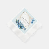 Watercolor Emery Floral Wedding Napkins Serviette (Ecke)