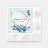 Watercolor Emery Floral Wedding Napkins Serviette (Vorderseite)