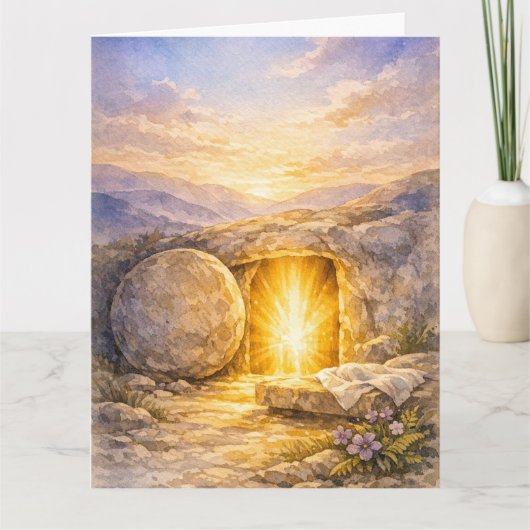 Watercolor Empty Tomb Karte (Vorderseite)