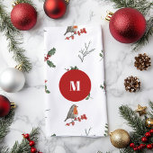 Watercolor Englisch Robin Christmas Holiday Geschirrtuch