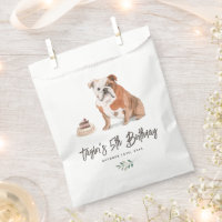 Watercolor English Bulldog Birthday Danke