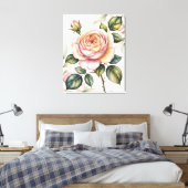 Watercolor english rose leinwanddruck (Insitu (Schlafzimmer))