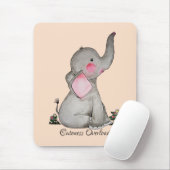 Watercolor-erröten niedlicher Baby-Elefant mit u. Mousepad (Mit Mouse)