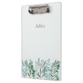 Watercolor Eucalyptus Botanical Border Clipboard Klemmbrett (Links)