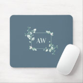 Watercolor Eucalyptus Botanical Greenery Mousepad (Mit Mouse)