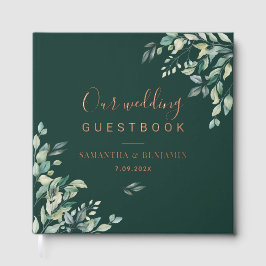 Watercolor Eucalyptus Botanical Wedding Gästebuch