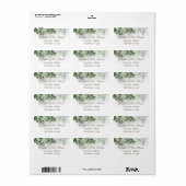 Watercolor Eucalyptus Greenery Adressaufkleber (Vorne)