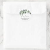 Watercolor Eucalyptus Greenery Birthday Thank You Runder Aufkleber (Tasche)