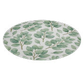 Watercolor Eucalyptus Greenery Pattern Schneidebrett (Ecke)